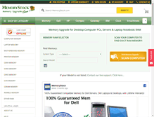 Tablet Screenshot of memorystock.com